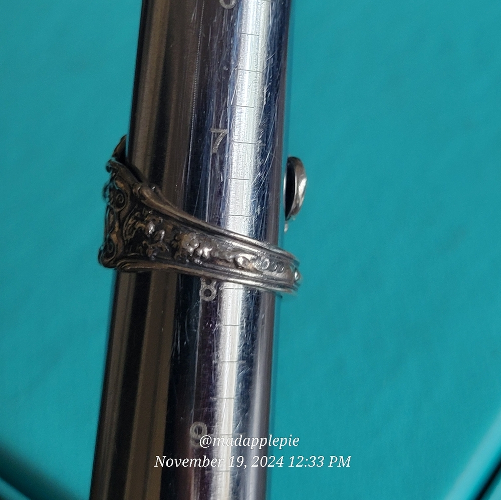 Vintage Sterling Silver Spoon Ring Goddess Woman Nude Muse Nymph Designer #133 - Picture 12 of 13